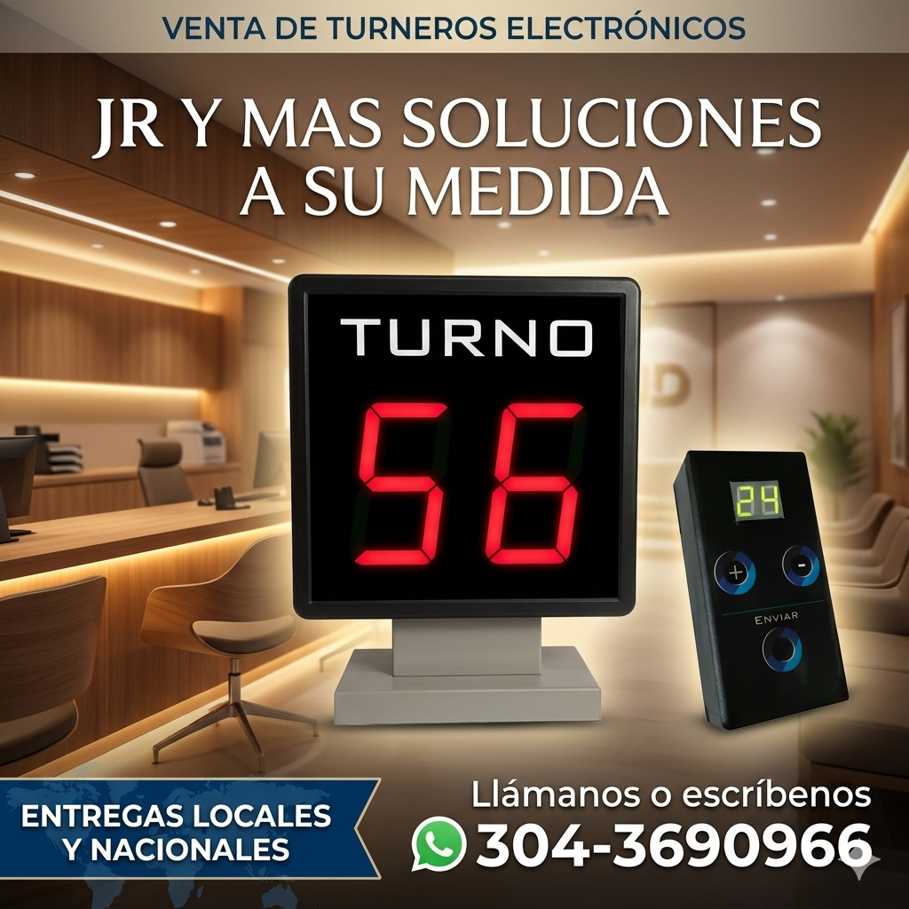 TURNERO ELECTRÓNICO OFICINAS PUNTOS COMIDA RAPIDA