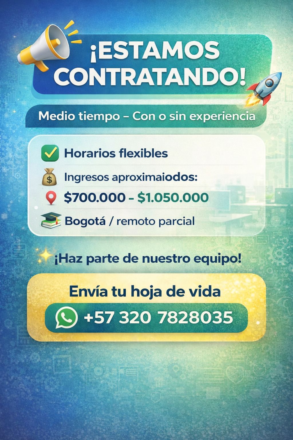 se necesita personal para trabajar