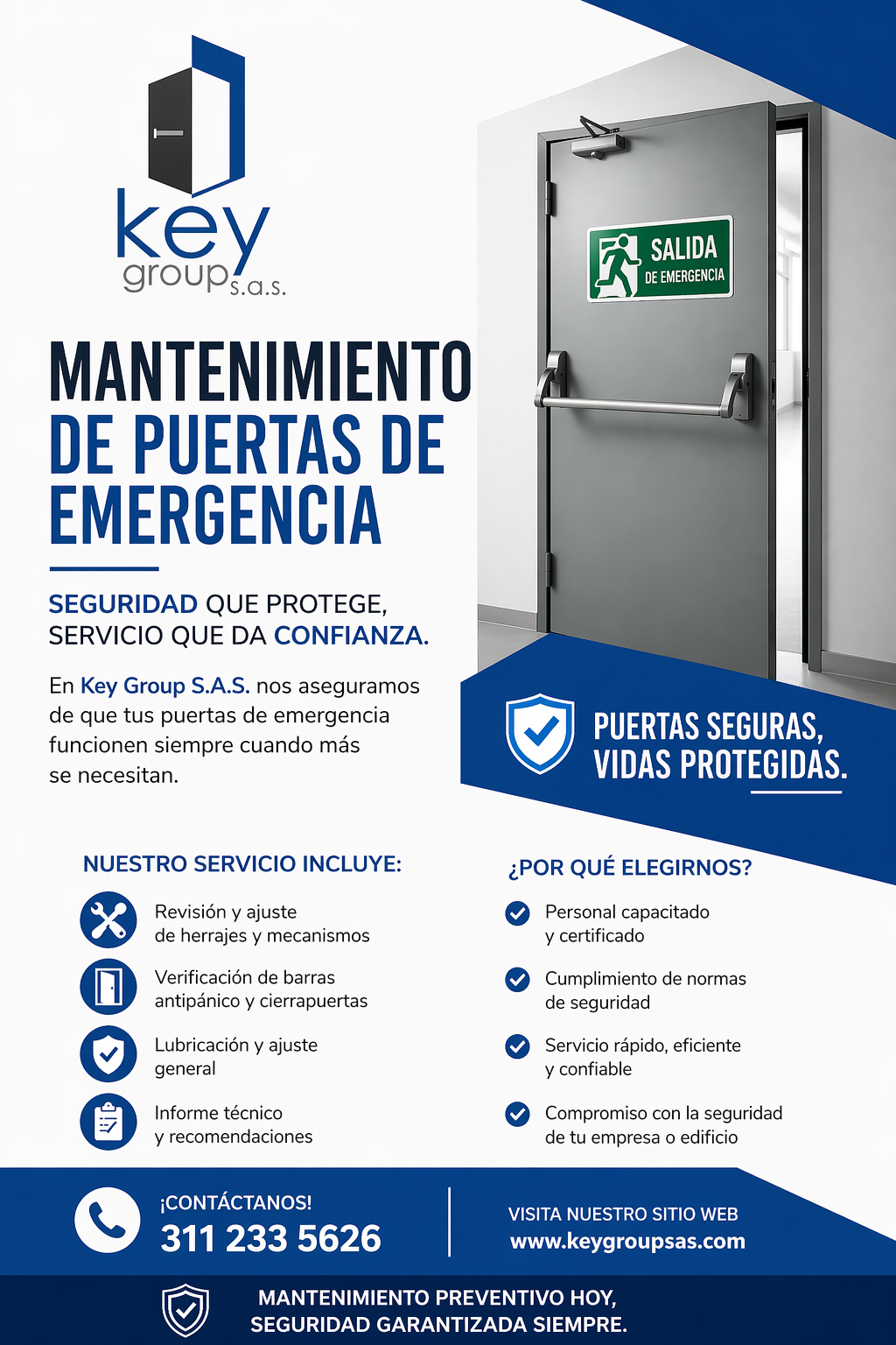 Mantenimiento de puertas de emergencia
